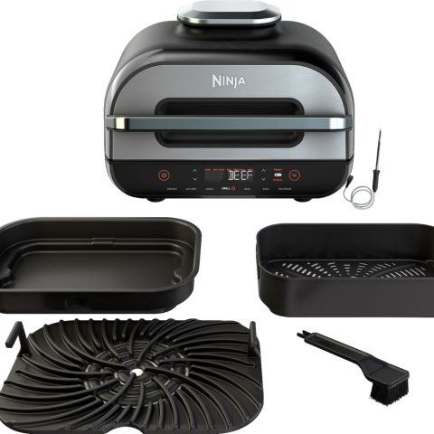 Ninja Foodi Smart XL 6-in-1 Indoor Grill with 4-qt Air Fryer, Roast, Bake, Broil, & Dehydrate - Black