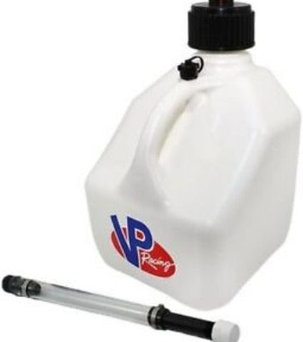 VP 4172 + 3046B 3 Gallon White Portable Utility Jug Container With Container Hose - Quantity of 2